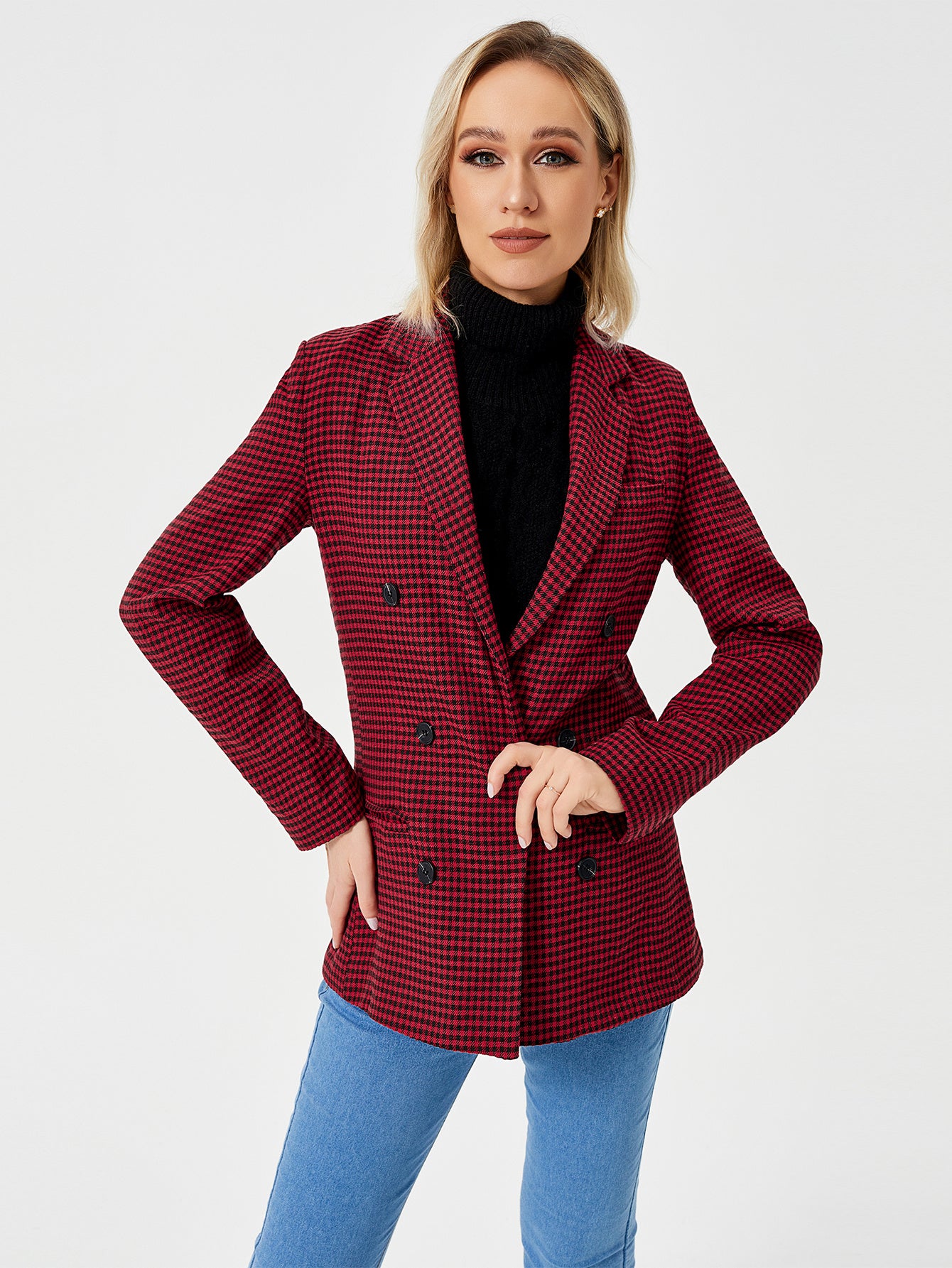 Women's Casual Long Sleeve Blazer Jacket