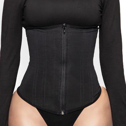 Plus Size Zipper Breasted 9 Bone Waist Seal Corset