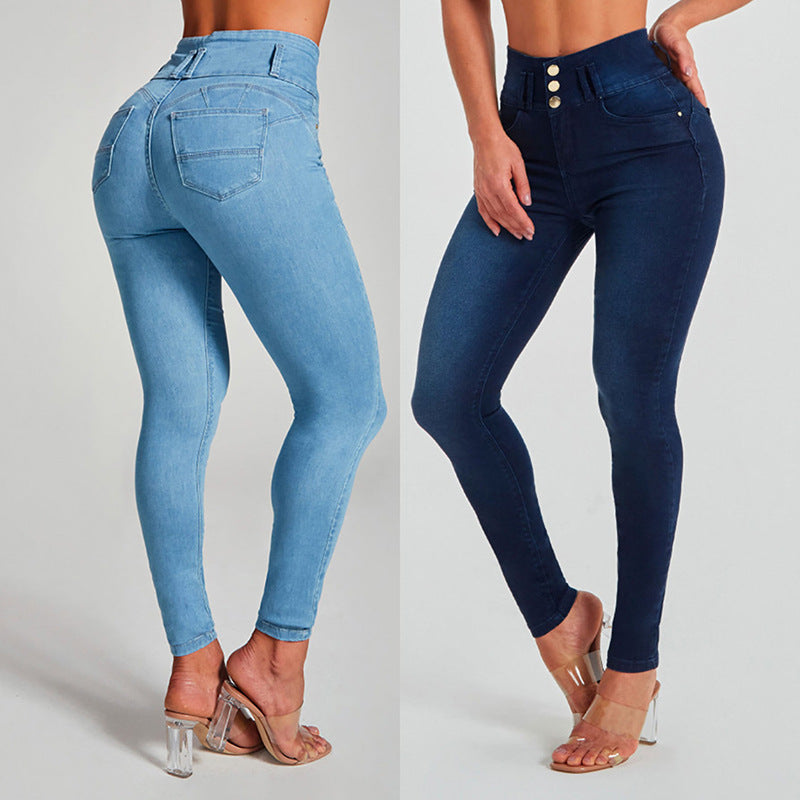 Women's High-Waisted Skinny Stretch Shaping Jeans