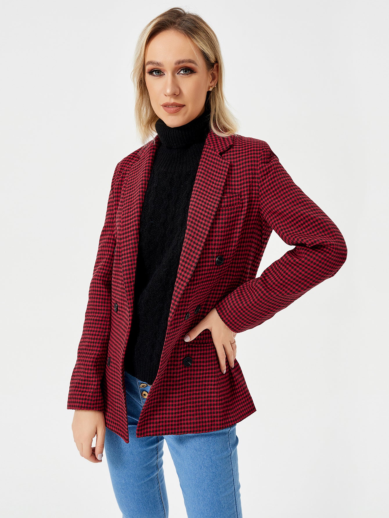 Women's Casual Long Sleeve Blazer Jacket