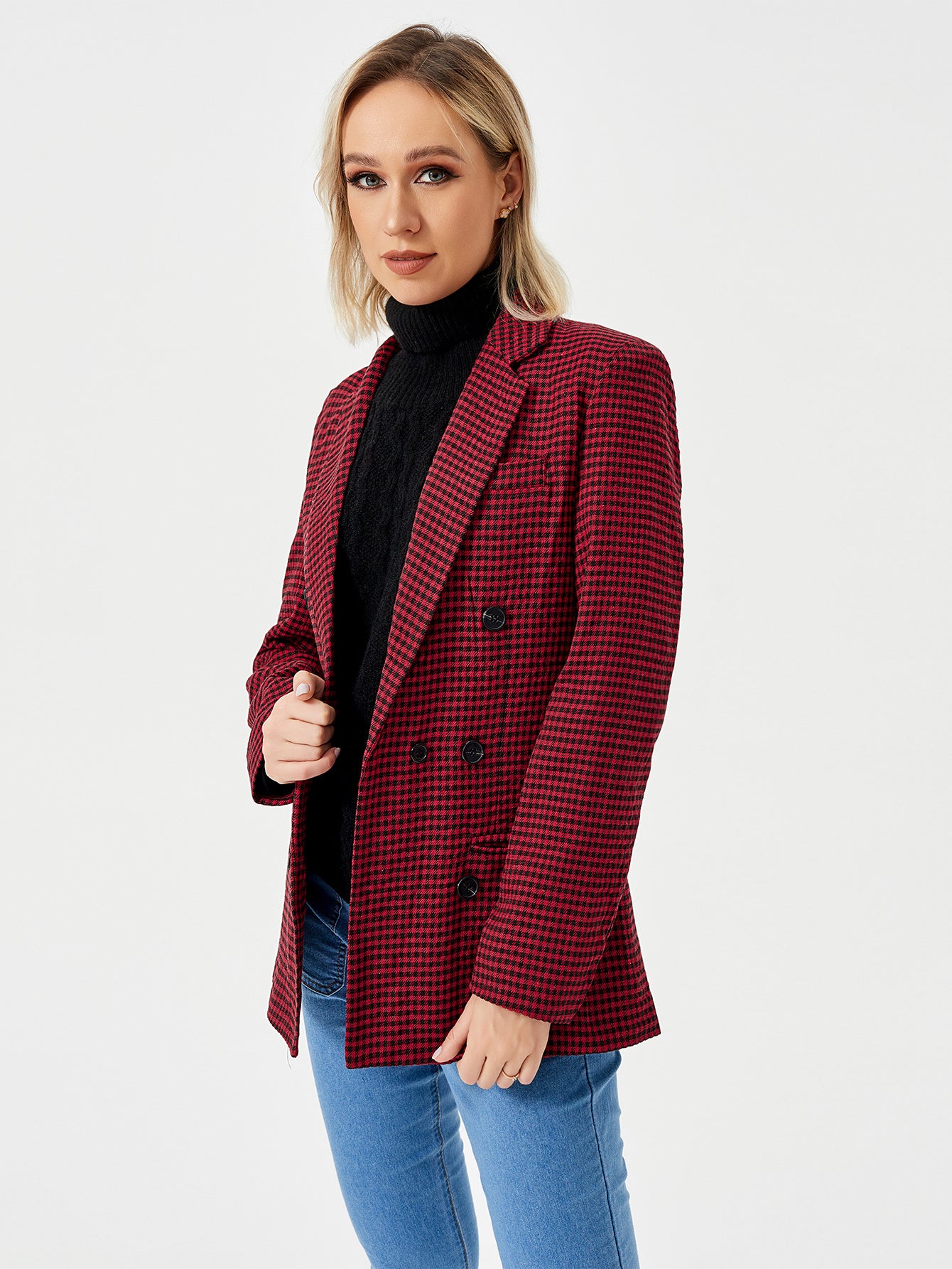 Women's Casual Long Sleeve Blazer Jacket