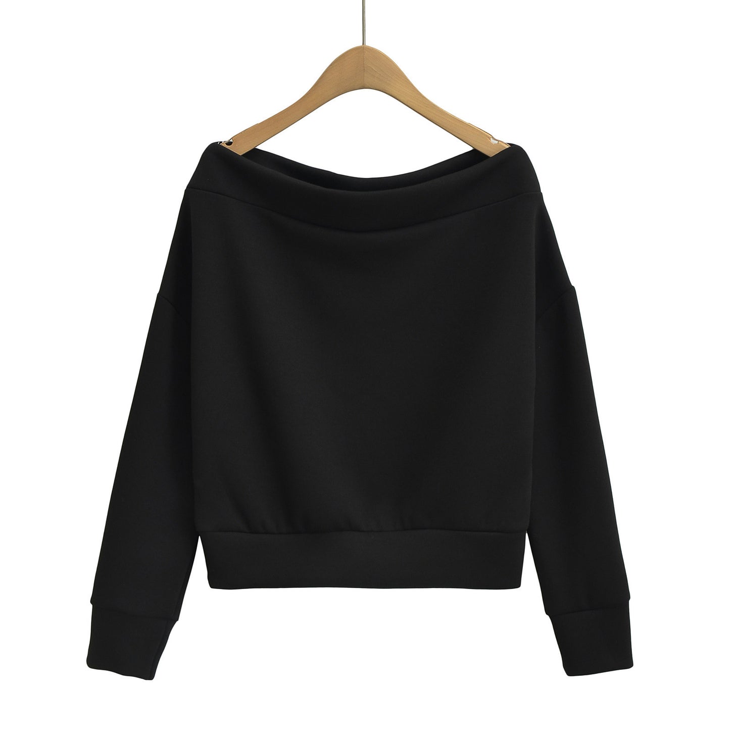 Women's French Off-Shoulder Pullover Long Sleeve Sweater