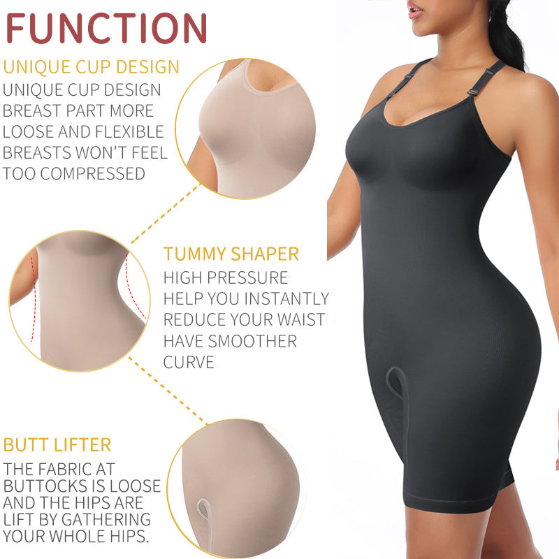 Women's Full Body Shaper Bodysuit: Tummy Control & Hip Lifting