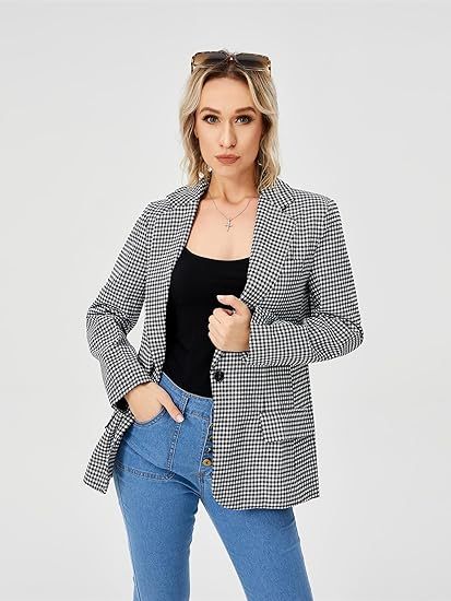 Women's Casual Long Sleeve Blazer Jacket